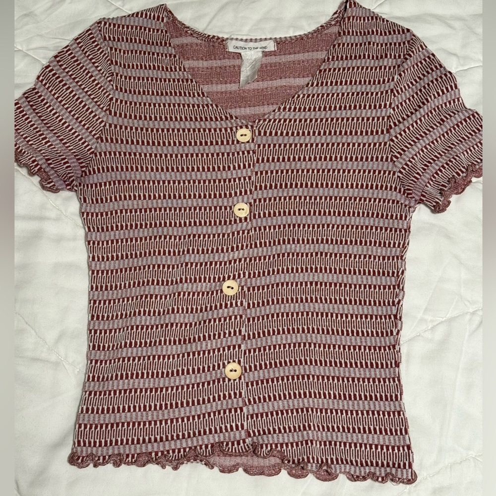 Cute striped crop tee